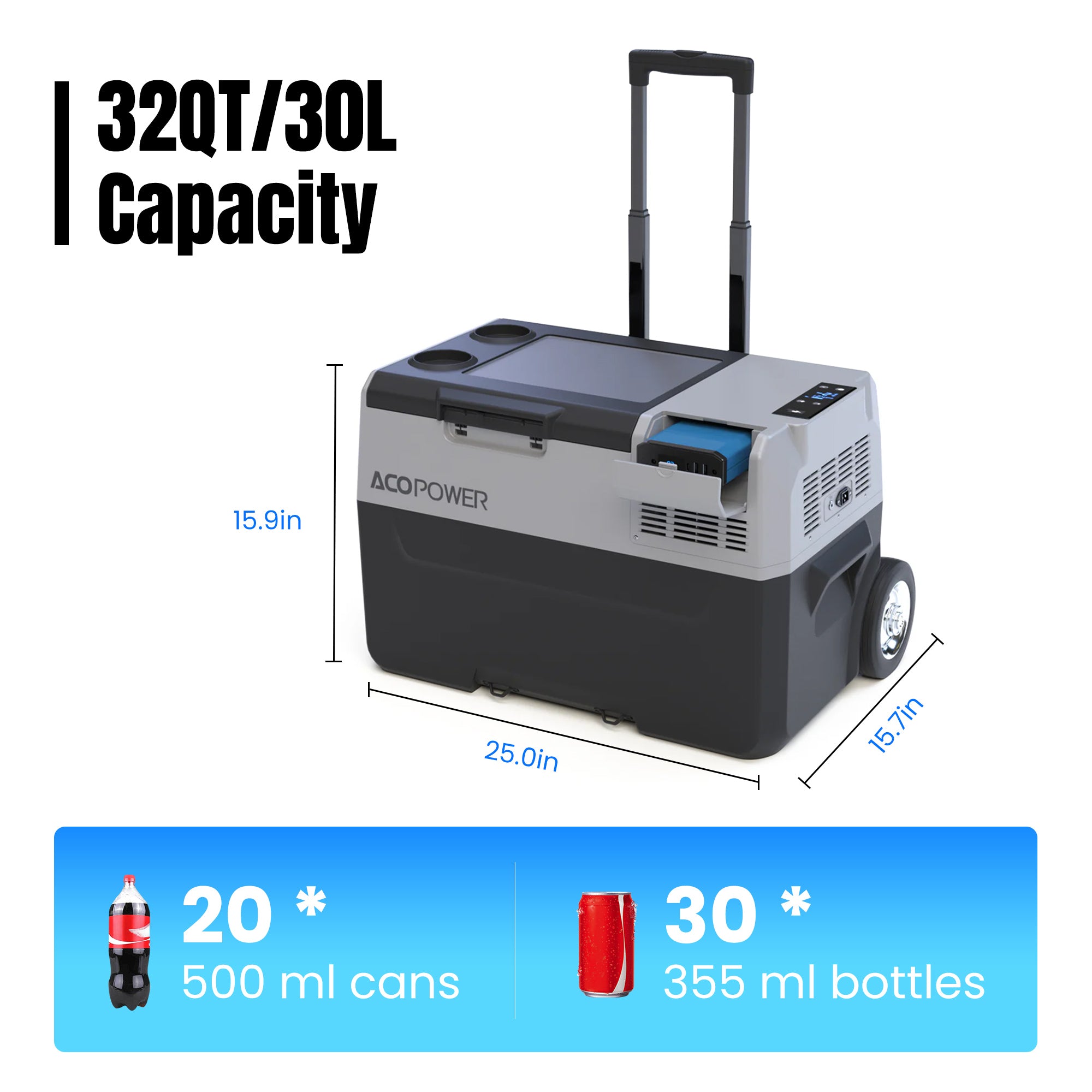 ACOPOWER LiONCooler Pro Portable Solar Fridge Freezer——30L,40L,50L